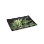 Shatter Proof Glass Rolling Tray Blue Dream