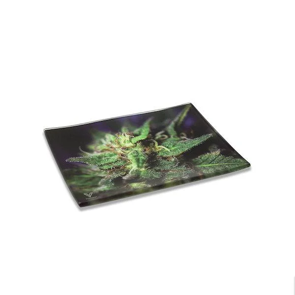 Shatter Proof Glass Rolling Tray Blue Dream