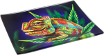 Shatter Proof Glass Rolling Tray Cloud 9 Chameleon