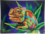 Shatter Proof Glass Rolling Tray Cloud 9 Chameleon